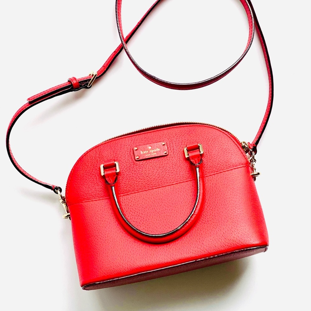 kate spade New York Red Leather Crossbody Bag
